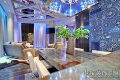 拉斯維加斯藍(lán)色住宅 夢(mèng)幻天堂地中海客廳裝修圖片