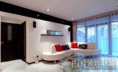 氣質(zhì)美女的簡(jiǎn)約美家現(xiàn)代客廳裝修圖片