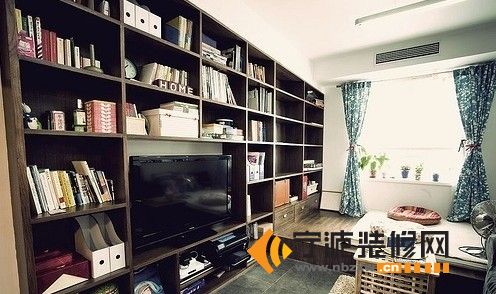 美式書房裝修圖片