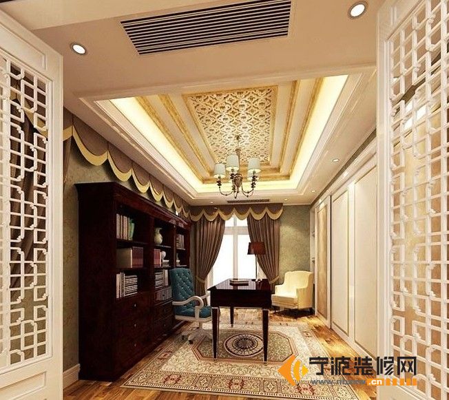 歐式書房裝修圖片