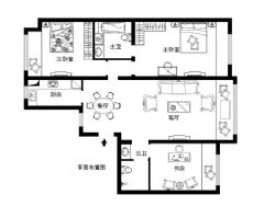 12萬打造130㎡現(xiàn)代中式中式其它裝修圖片