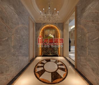 開元九龍湖畔古典玄關裝修圖片