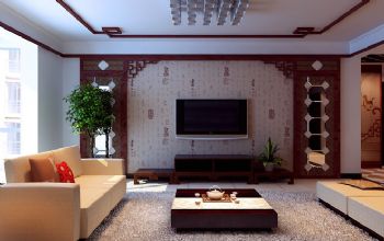 新中式大戶(hù)型裝修設(shè)計(jì)圖中式客廳裝修圖片