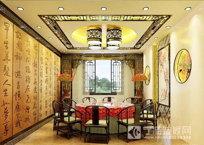中式餐廳裝修圖片
